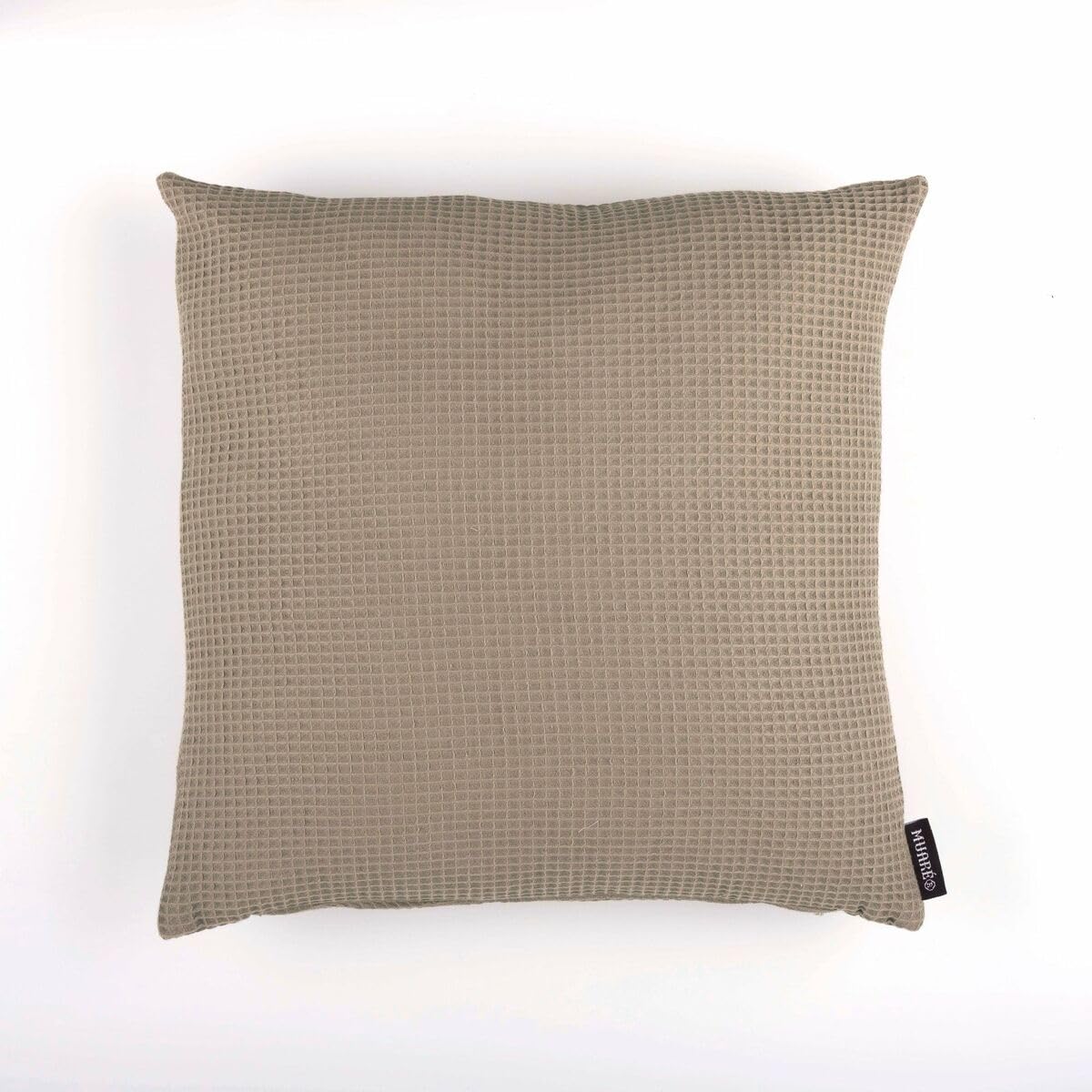 Housse de coussin gaufrée Belum Walnut 50x50 taie canapé lit
