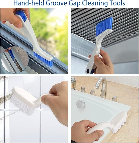 Miniatura 5 de Openfly Paquete de 8 cepillos de limpieza de cocina, multiusos, juego de cepillos de limpieza profunda para el hogar con cepillo para fregar,