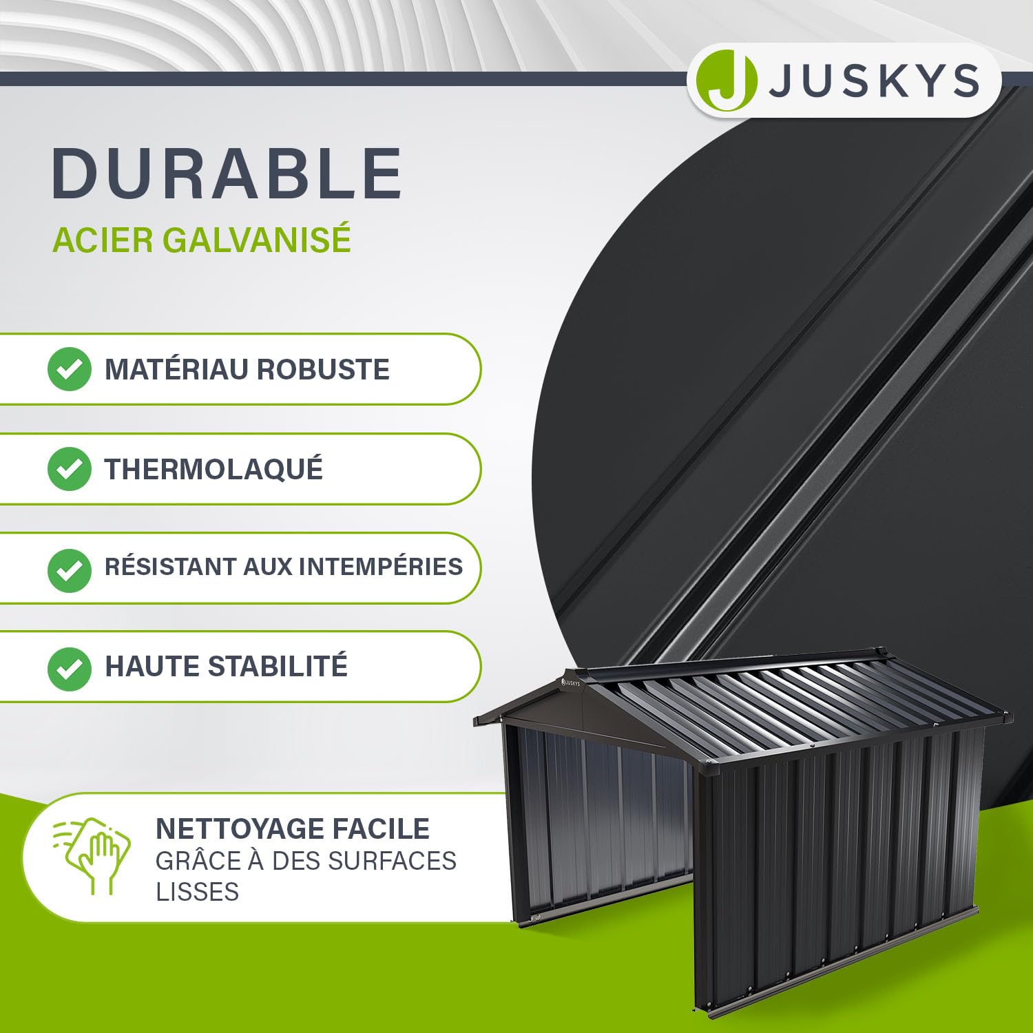 Juskys Garage en métal pour Tondeuse Robot, avec Toit à Deux pentes - 86 × 98 × 63 cm - Protection Contre Le Soleil et la Pluie pour tondeuses à Gazon - Anthracite - carport pour Tondeuse Robot