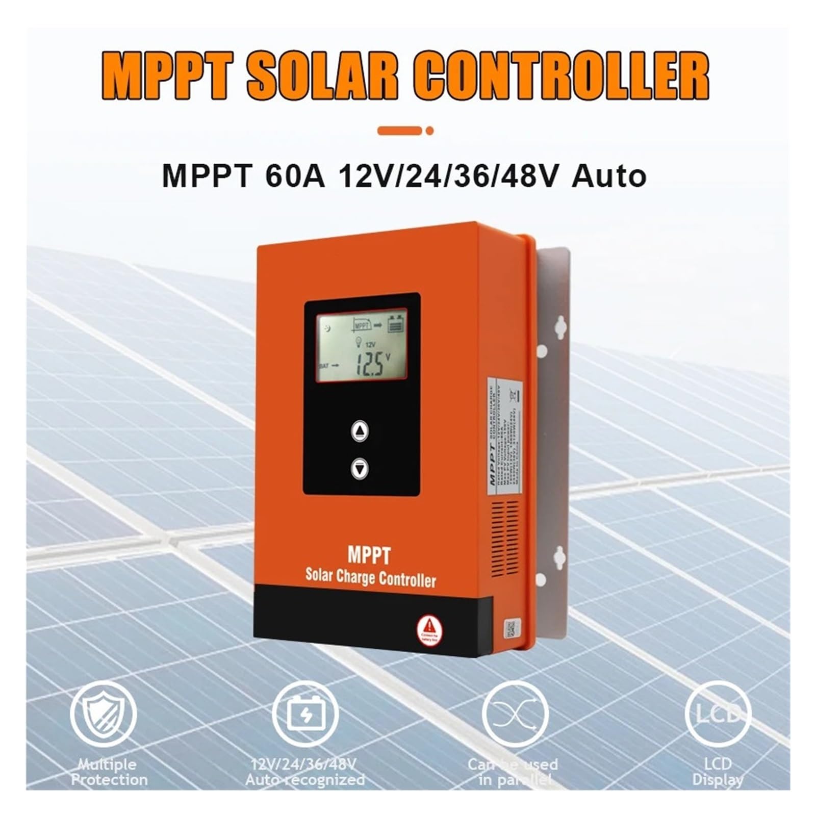 MPPT 60A Regulator Ładowania Słonecznego 12V 24V 48V Słoneczny Max PV 150VDC