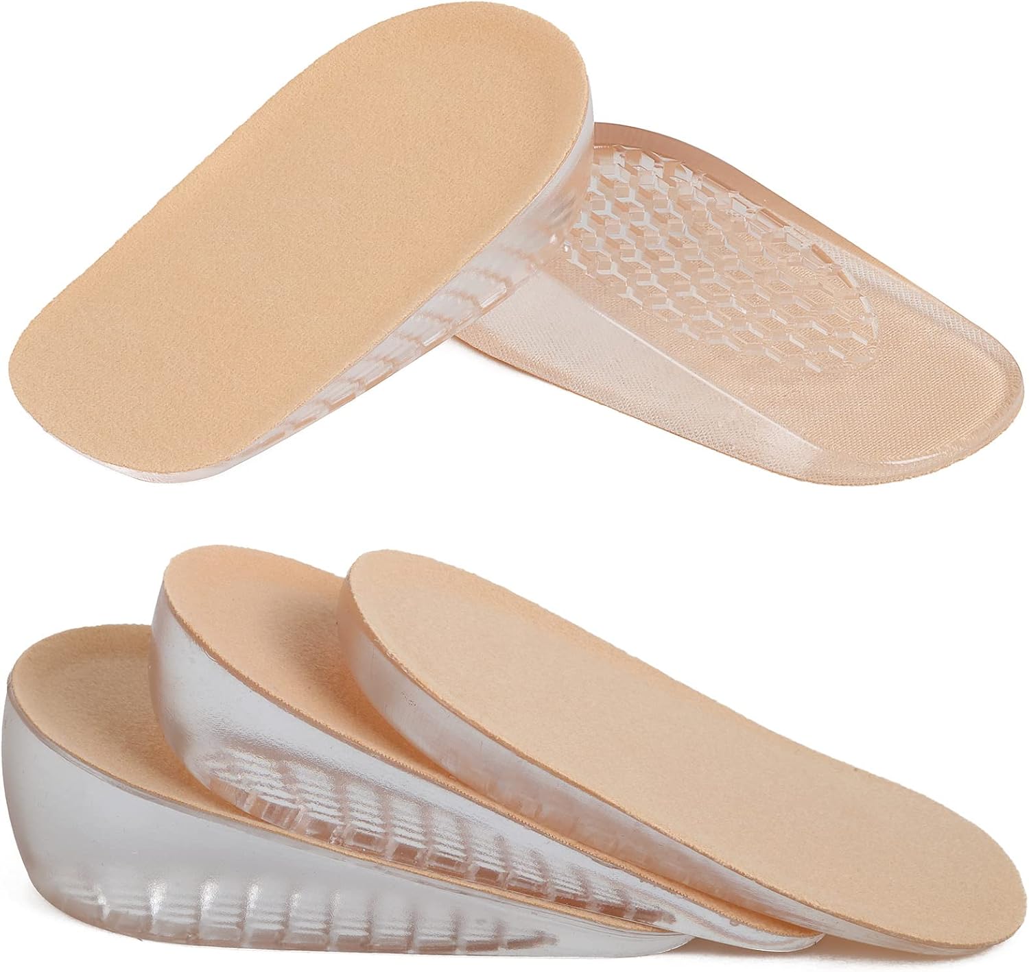 Olukssck 1 Pair Gel Height Increase Insoles, Invisible Shoe