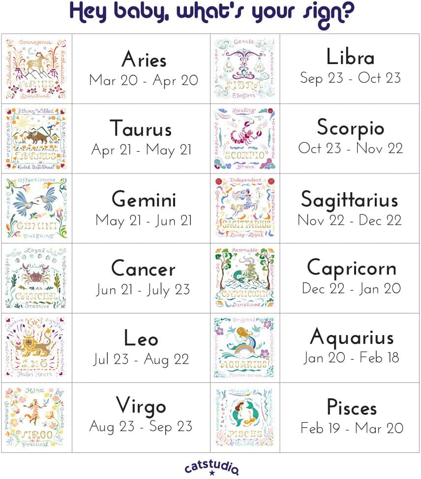 Catstudio Scorpio Astrology Hand-Embroidered Pillow Decorative Throw Pillow