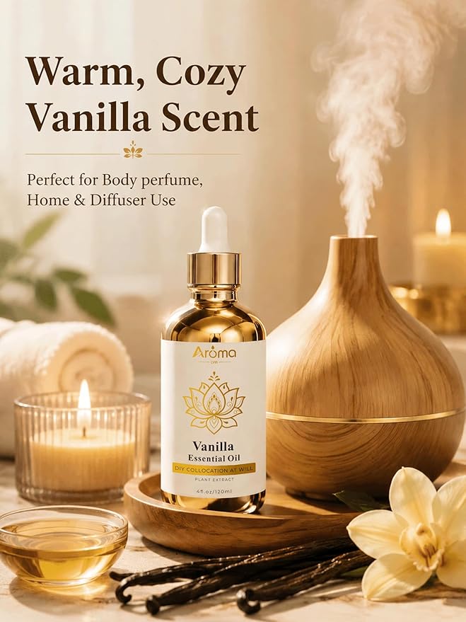 Aceite Esencial Puro de Vainilla, 118 ml, para Difusor y Aromaterapia miniatura 2