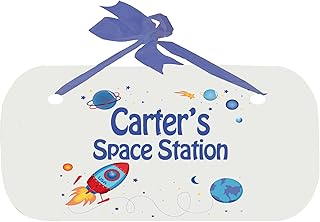 Personalized Rocket Door Hanger Plaque