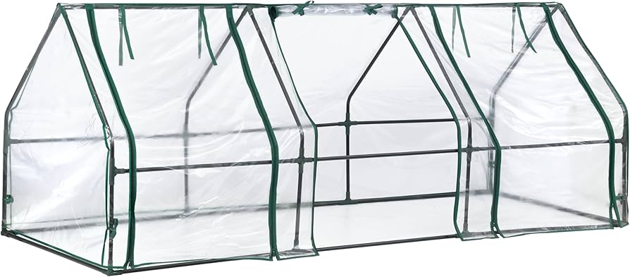 Amazon.com : Miracle-Gro Mini Greenhouse 3' x 8' x 3' with Clear