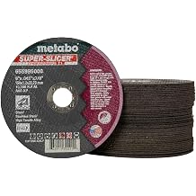 Metabo 655995000 50-Pack | 6-inch Super Slicer Cutting Wheel | Type 1 | 6" x .045" x 7/8" | A60XP | White Aluminum Oxide | Contaminant Free | Stainless Steel, High Tensile Alloys