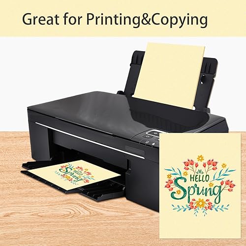 Vista 35 de 50 hojas de cartulina negra brillante de 8.5 x 11 pulgadas, papel brillante de 8.82 oz/m²/92 libras, papel de impresora de tarjetas para Negro