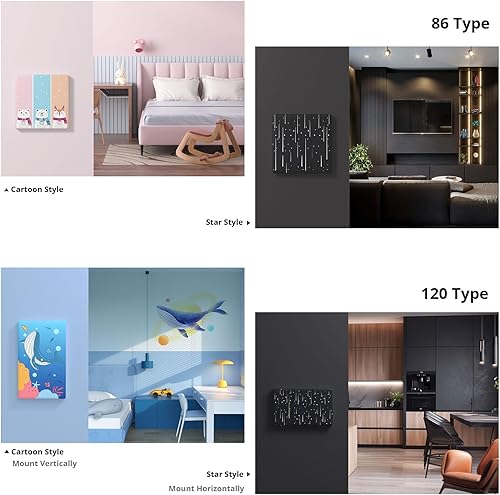 Miniatura 8 de SONOFF Interruptor de luz inteligente, interruptor de luz WiFi de 2.4 GHz, funciona con Alexa y Google Home, T5 2 Gang 1 Way Smart Life Light