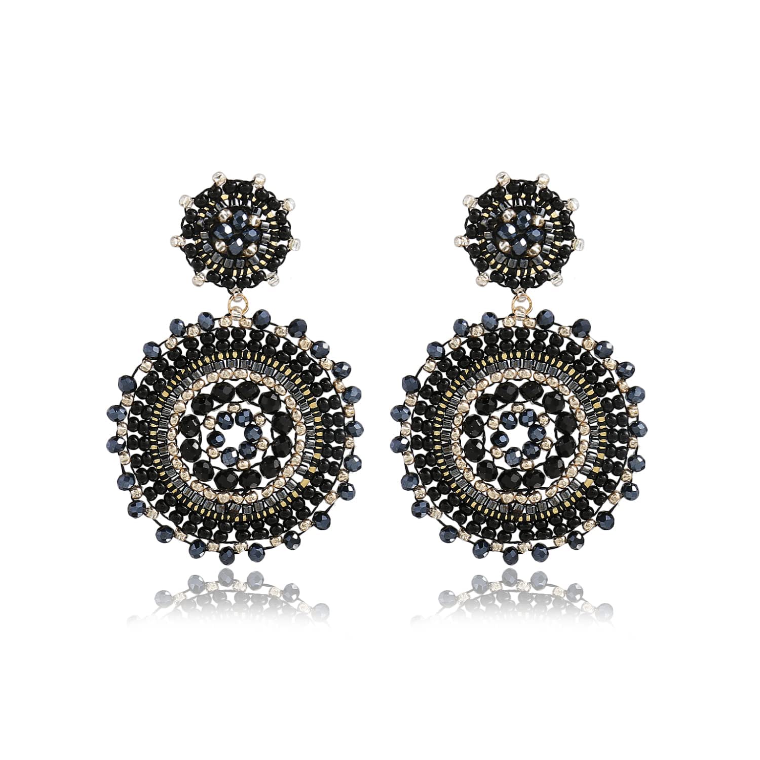 Elegance 11 designsBeaded Earrings For Women Seed Bead Summer Beach Boho Statement Dangle Handmade Earrings Jewelry