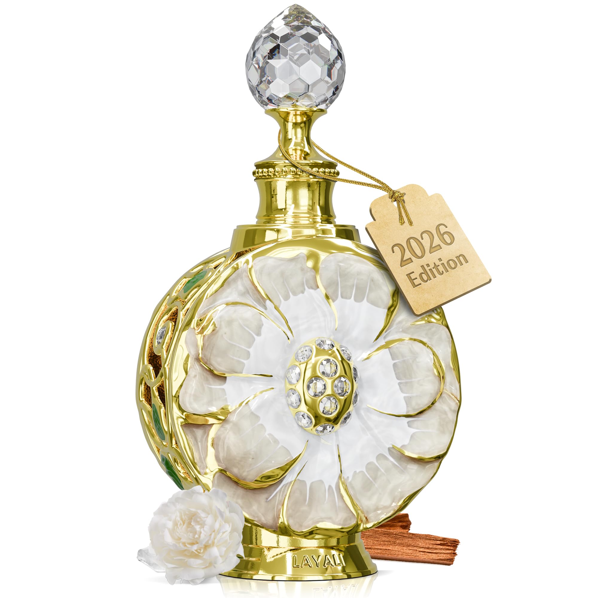 Layali Blanc White Rose Iris Musk Oil for Women, 0.5 oz