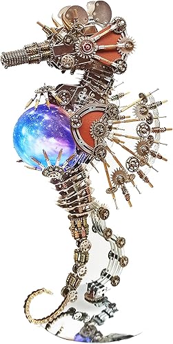 KonHaovF Rompecabezas de metal 3D con lámpara para adultos, 16 colores, modelo de metal 3D con kit de herramientas para construir, rompecabezas de