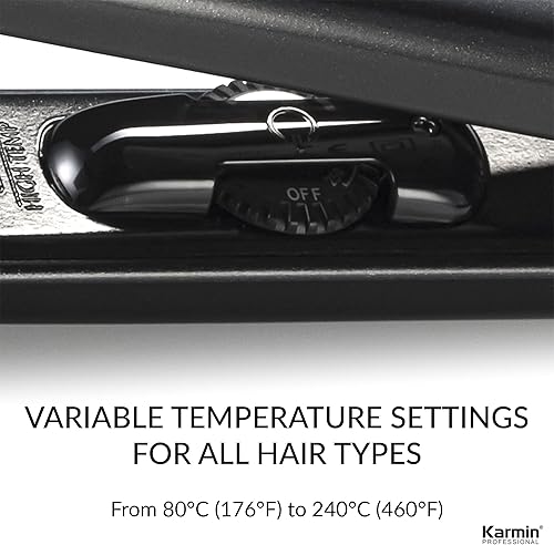 Miniatura 4 de KARMIN Plancha plana de titanio de 1 pulgada profesional iónico de iones negativos de cerámica alisadora de cabello, alisar, rizar, onda,