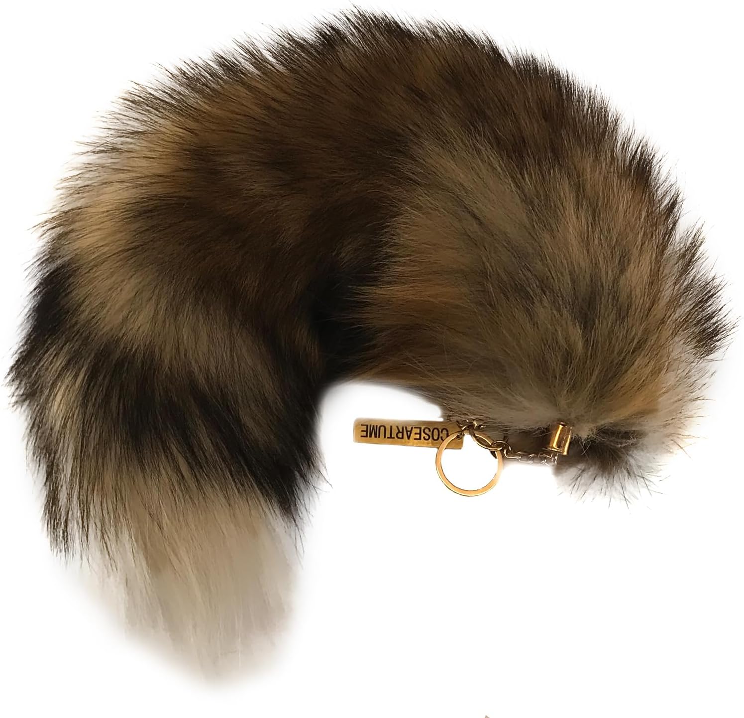 Fluffy Therian Cat Wolf Tail Real Fox Fur Keychain Brazil Ubuy
