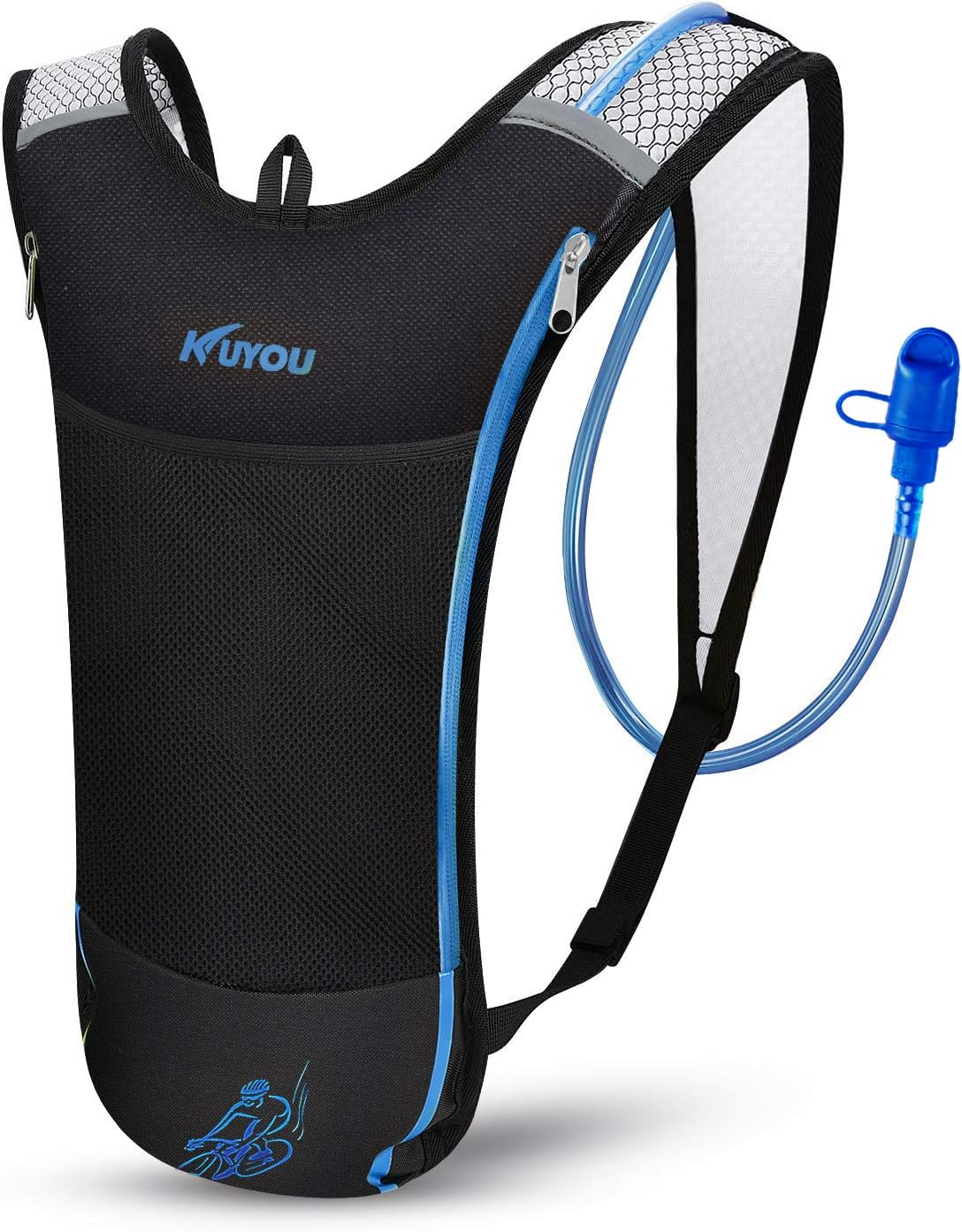 KUYOU Hydration Pack, Hydration Backpack with 2L Water Baldder Lightweight Insulated Water Pack for Camping Hiking Running Riding Climbing