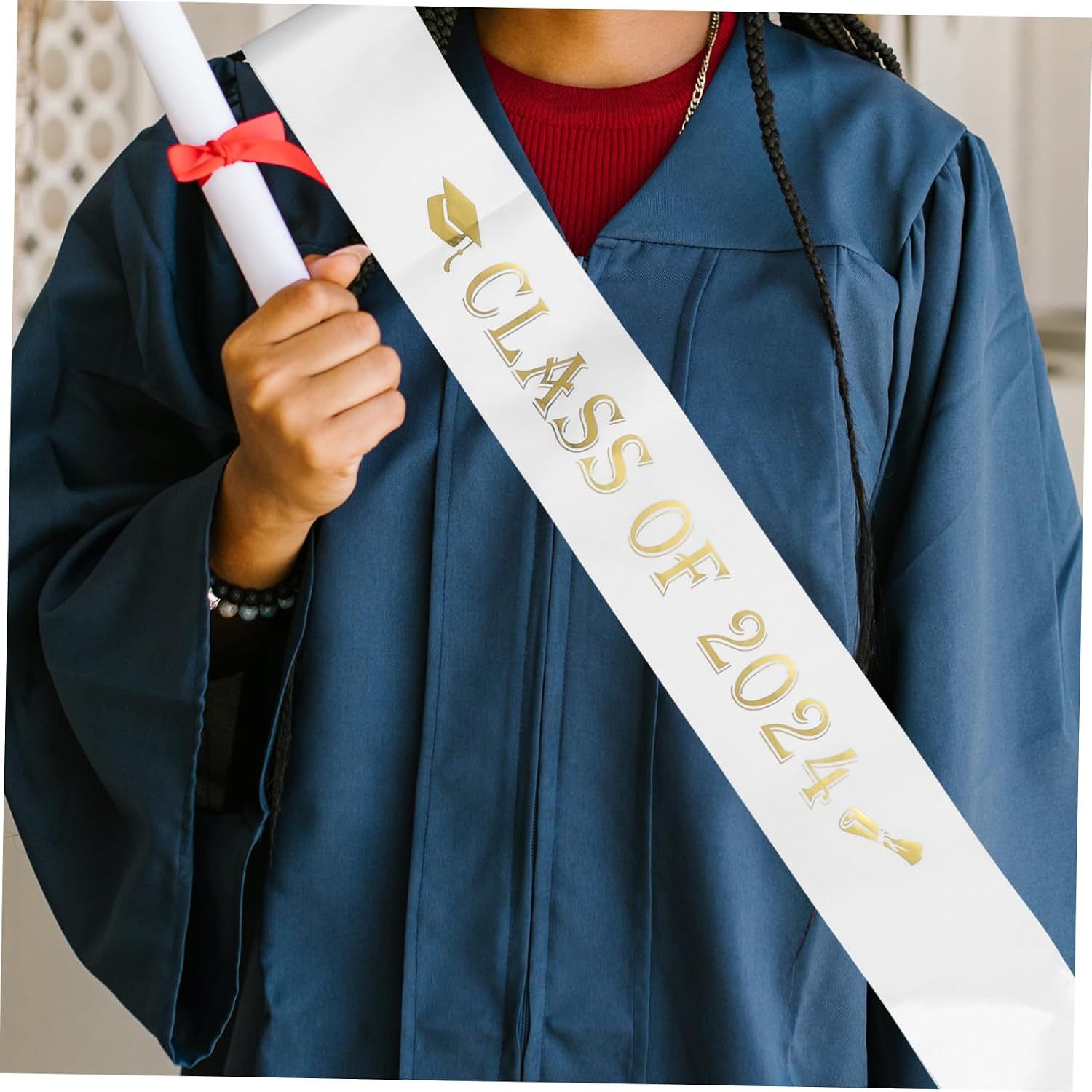 KOMBIUDA 2024 2024 Shawl Cape Sashes Decor Graduate Party Props Graduate Sash Graduation Party Sash Grad Sash