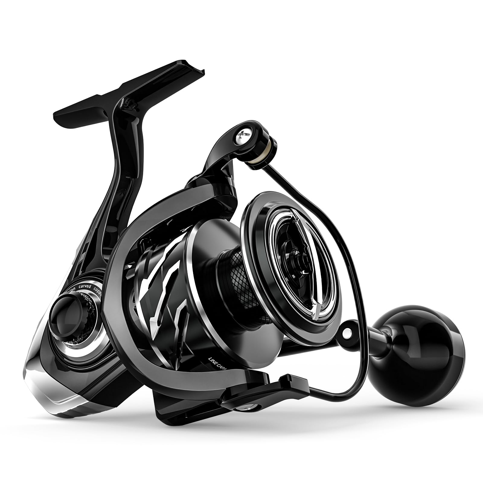 Ashconfish AKSW Spinning Reel, IPX6 Waterproof Full Aluminum Body with Carbon Fiber Rotor, Precision CNC Brass Drive Gear,14Kg Max Drag,5.5:1 High Speed Gear Ratio,Fishing Reel for Bass Trout