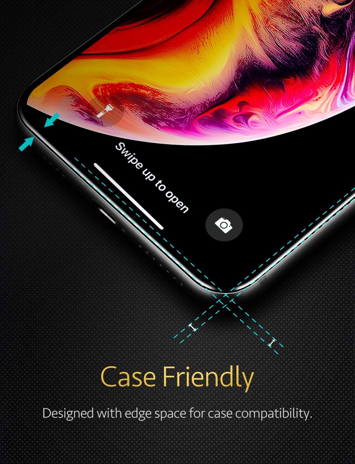 ESR [2-Pack Tempered-Glass Privacy Compatible with iPhone 11 Pro Screen Protector/iPhone XS Screen Protector, Easy Installation Frame, Anti-Spy, Case-Friendly, for iPhone 11 Pro/XS/X