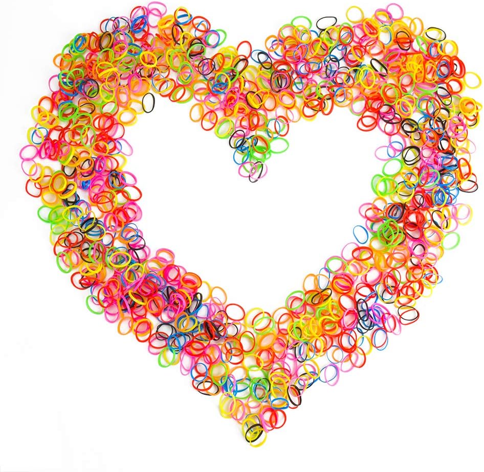 Mini Hair Bands Hair Ties, 1000PCS Small Size Multiple Color Elastic Hair Bands Ties for Women๏ผGirls or Toddlers