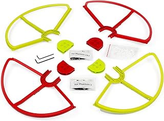 SummitLink Snap On/Off Prop Guards 2 Red 2 Green for DJI Phantom 1 2 3 Quick Connect Tool Free