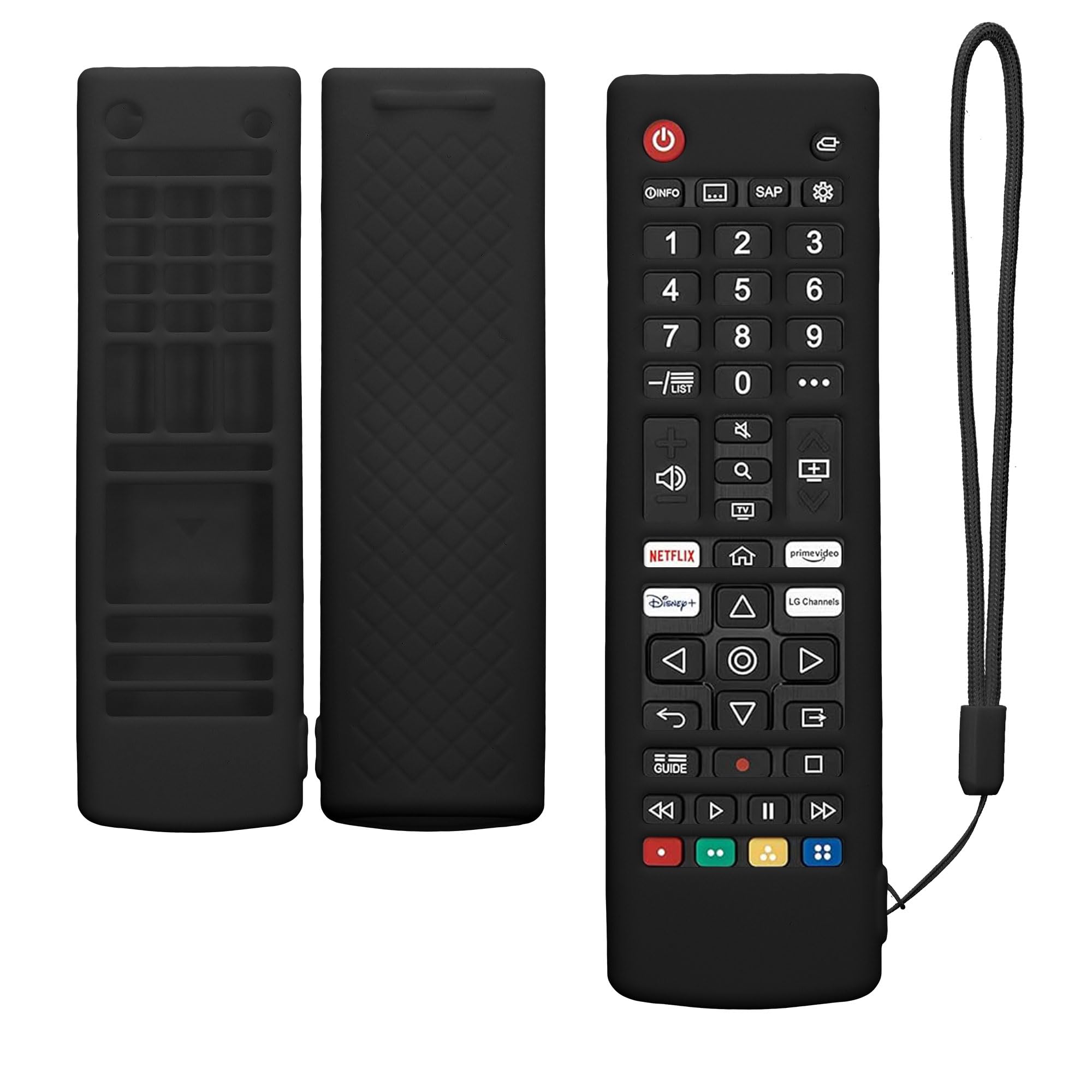 kwmobile Custodia Silicone Telecomando Compatibile con LG Smart TV AKB Cover - Guscio Protettivo Telecomando Antiscivolo - nero