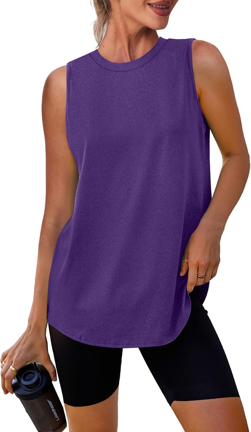 XIEERDUO Womens Workout Tank Tops Sleeveless Muscle Shirts for Women Loose Fit Gym Tops for Athletic Running Tennis Yoga
