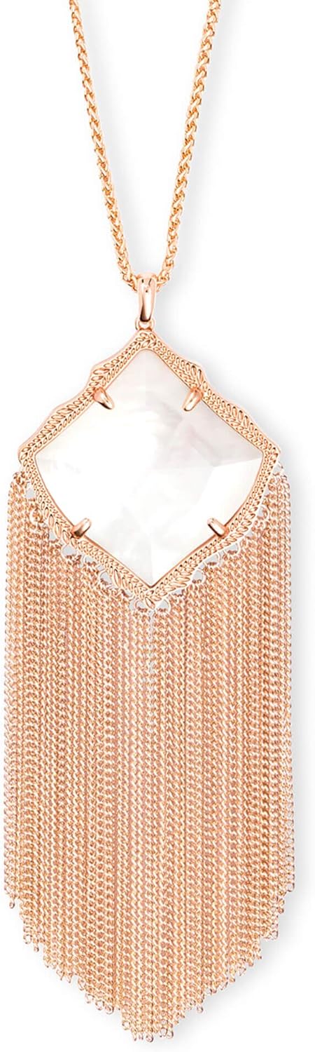 Kendra Scott Kingston Long Pendant Fringe Necklace for Women, Fashion Jewelry
