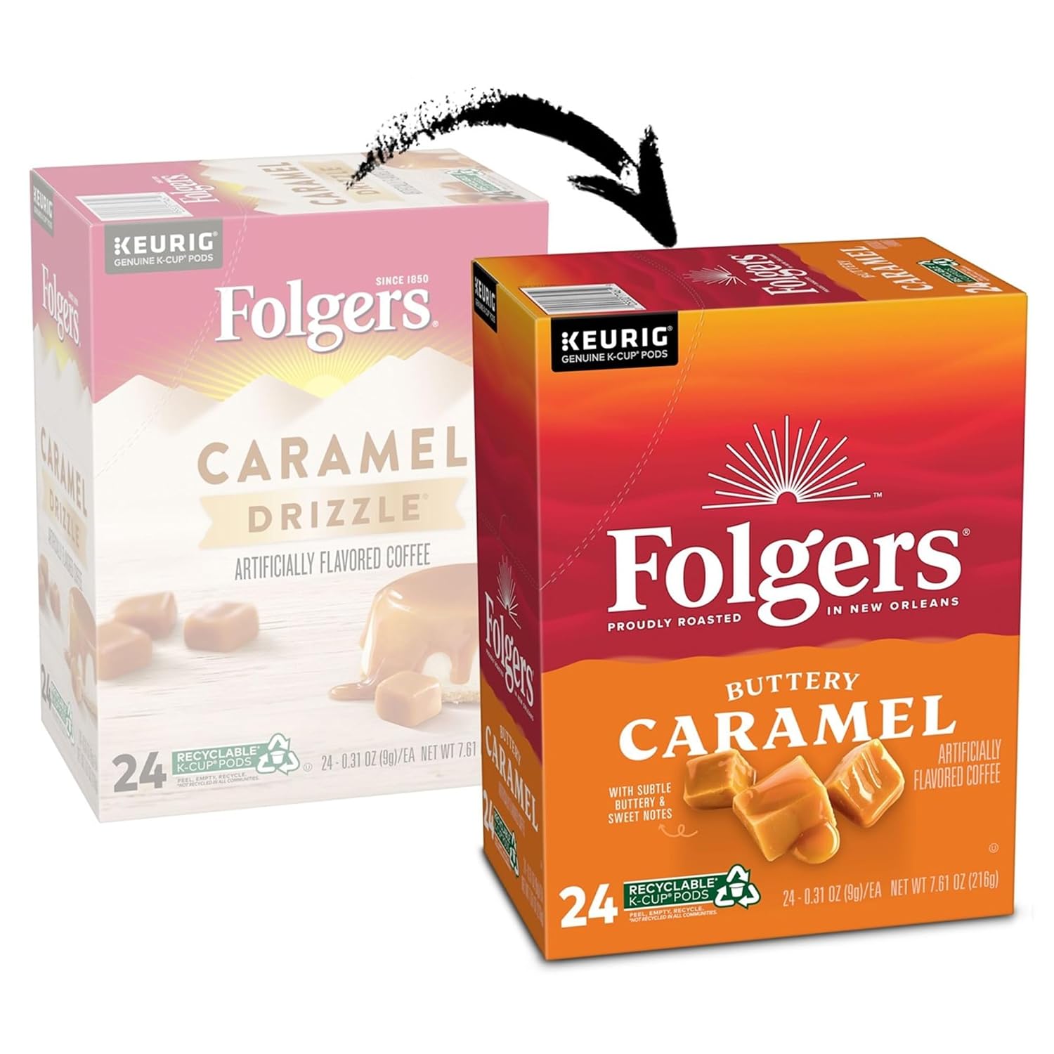 Folgers® Keurig® Single Serve K-Cup® Pods, Buttery Caramel, 24ct