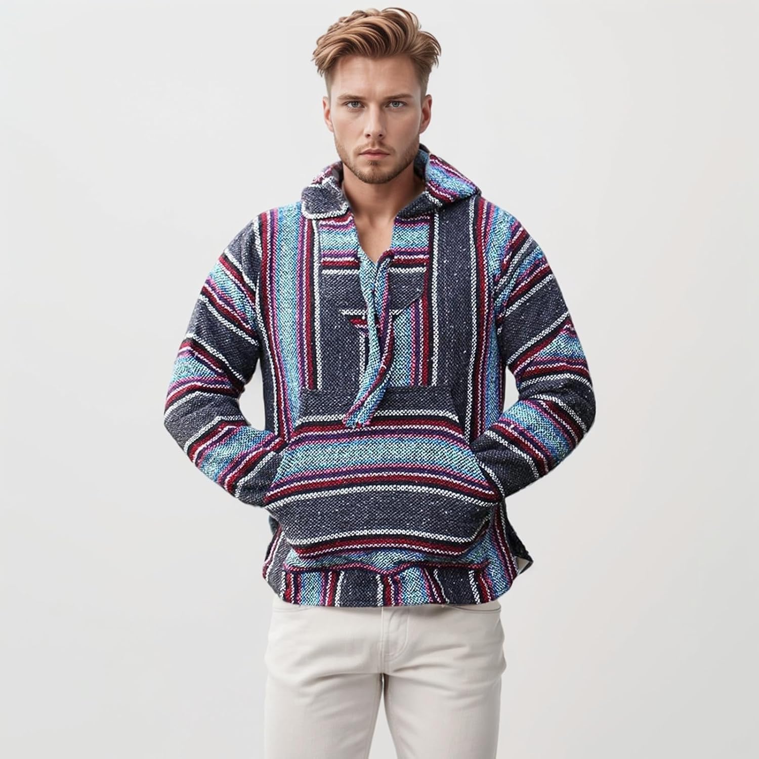 Amazon.co.jp: メキシカン パーカー ヒッピー サーフ ポンチョ