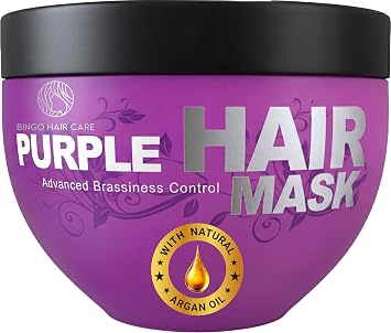 Purple Hair Mask - Sulfate Free - Blonde, Silver and Grey Hair Toner - Deep Conditioning and Toning for Women and Men - Anti Yellow and Brassy Balancing Formula - Correct Brass Tones - 8.45 Fl Oz