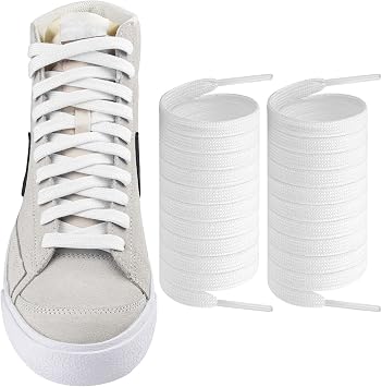 Endoto Shoe Laces for Nike Blazer Replacement Shoelaces Strings | 8MM Flat Laces | Material Polyester