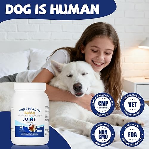 Miniatura 5 de Suplemento para el cuidado de la cadera y las articulaciones con glucosamina, condroitina, MSM para perros de todas las razas y edades, sabor a