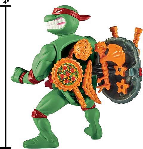 Miniatura 2 de Teenage Mutant Ninja Turtles Playmates Toys - Figura básica clásica original de 4 pulgadas de Shell Raphael