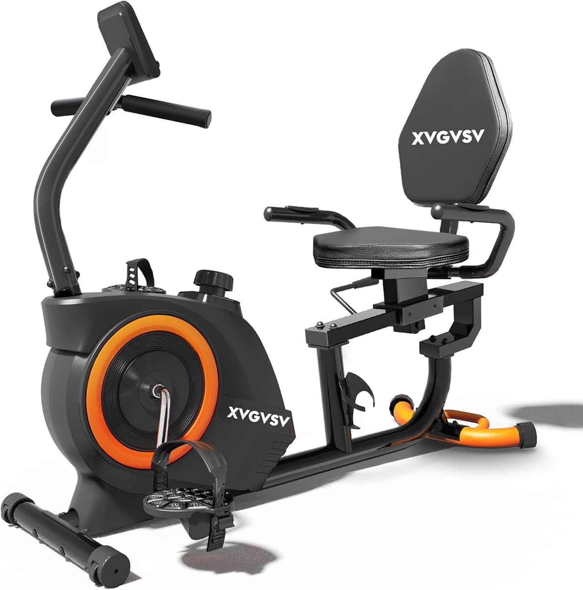 Recumbent Exercise Bike for Home Use, Quiet Recumbent Stationary Bikes for Adults & Seniors, 16-Level Resistance, Adjustable Seat, Supports 400LB, Pulse Sensors & LCD Display