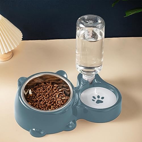 Juego combinado de alimentador automático de mascotas y dispensador de agua dos en uno, dispensador de agua lavable para mascotas, gatos, perros y
