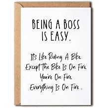 Being Boss Is Easy Like Riding Bike Funny Boss Gifts Ideas For Men Women Adult Employee Coworkers Staff Entrepreneur Business Owner Friends Card
