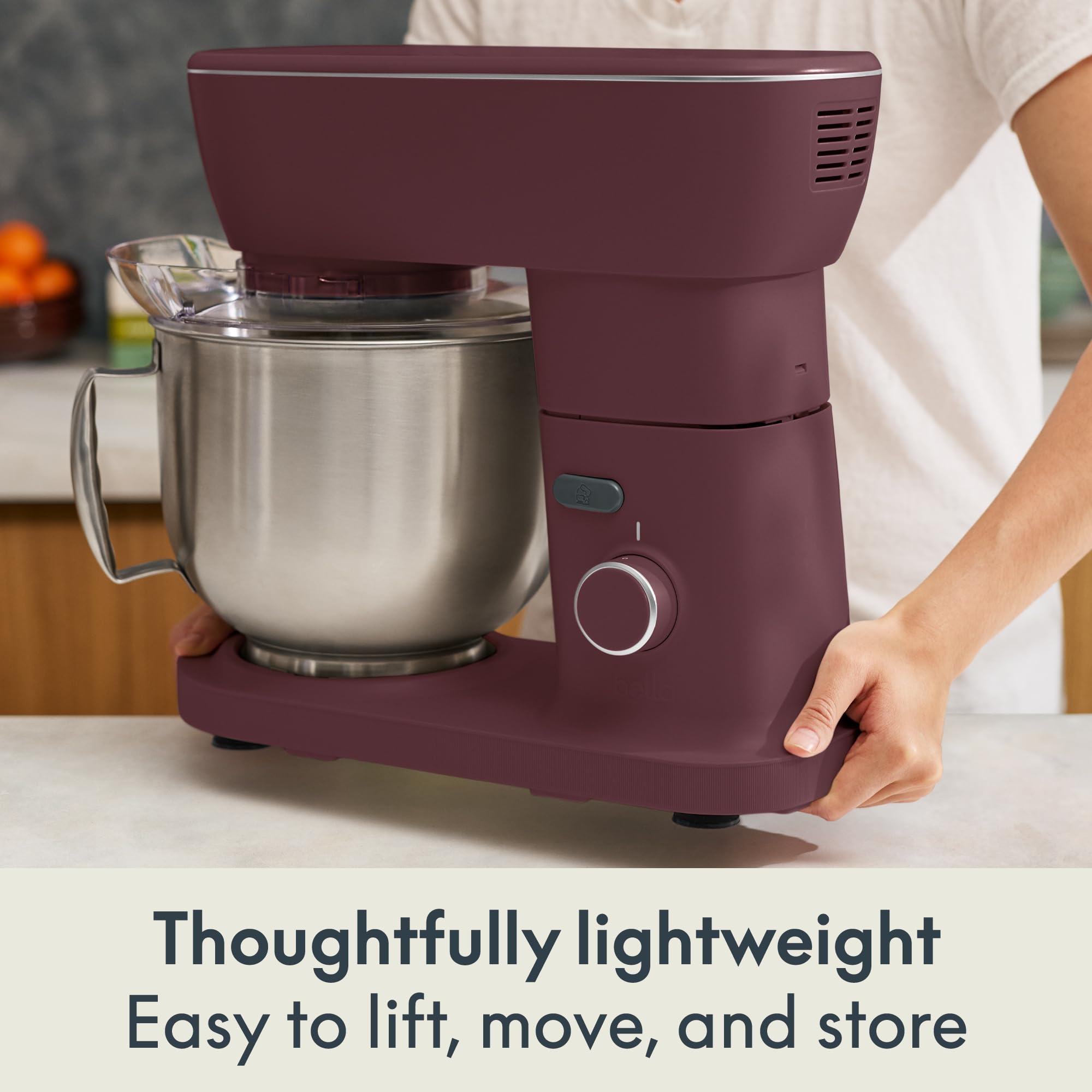bella STIR 5.3Qt Tilt-Head Stand Mixer, 12-Speed Countertop Mixer, Fig view 2