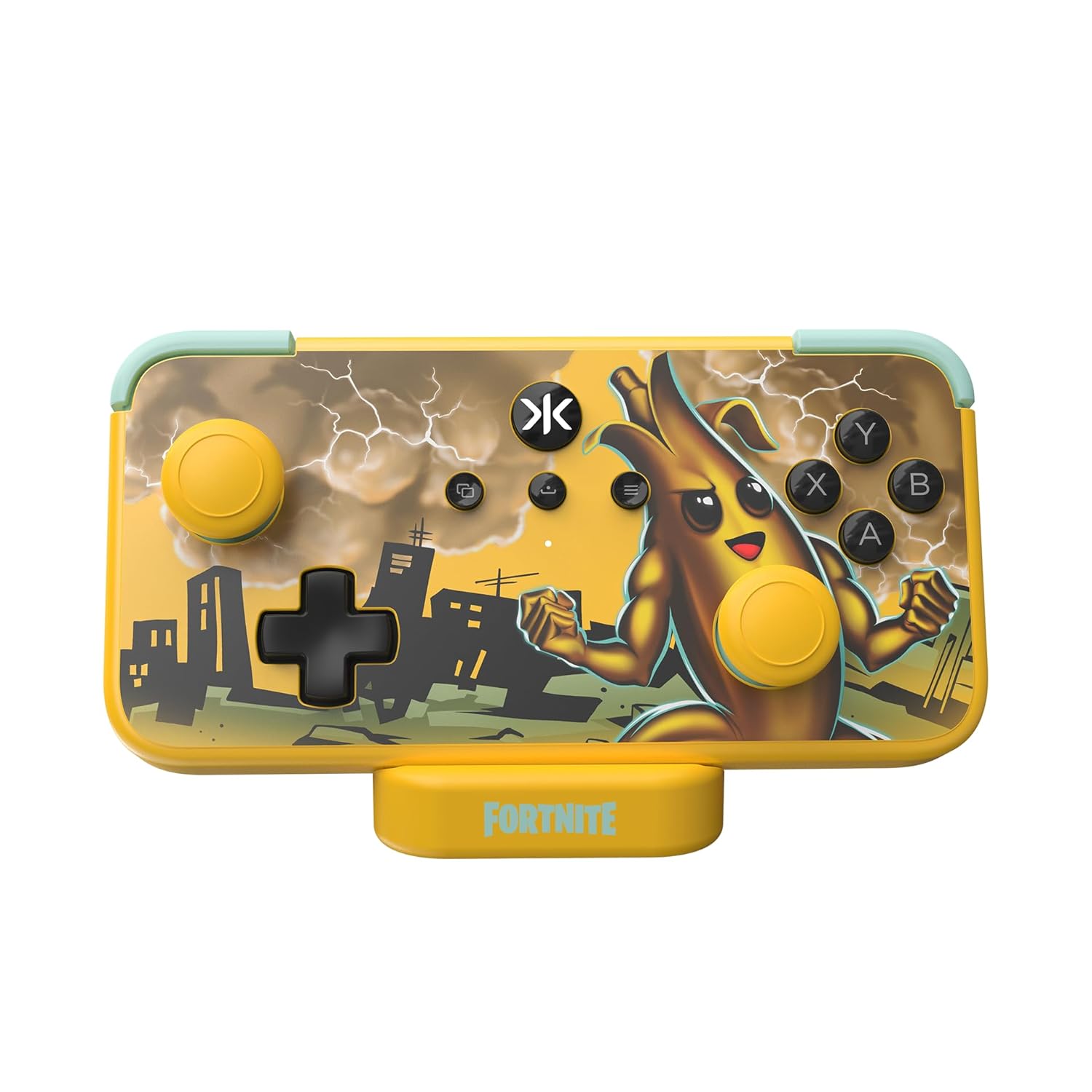 CRKD NEO S - Wireless Collectible Controller for PC, iPhone, Android, Nintendo Switch/Switch 2, iPad, Smart TV, Steam Deck OLED, Legion Go, Rog Ally Gaming (Peely Fortnite Edition with Charging Dock)