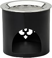 Vista 3 de Quemador de incienso con candelita – Hierro negro duradero, altura de 2.36 pulgadas – Incensario aromático artesanal para una combustión segura