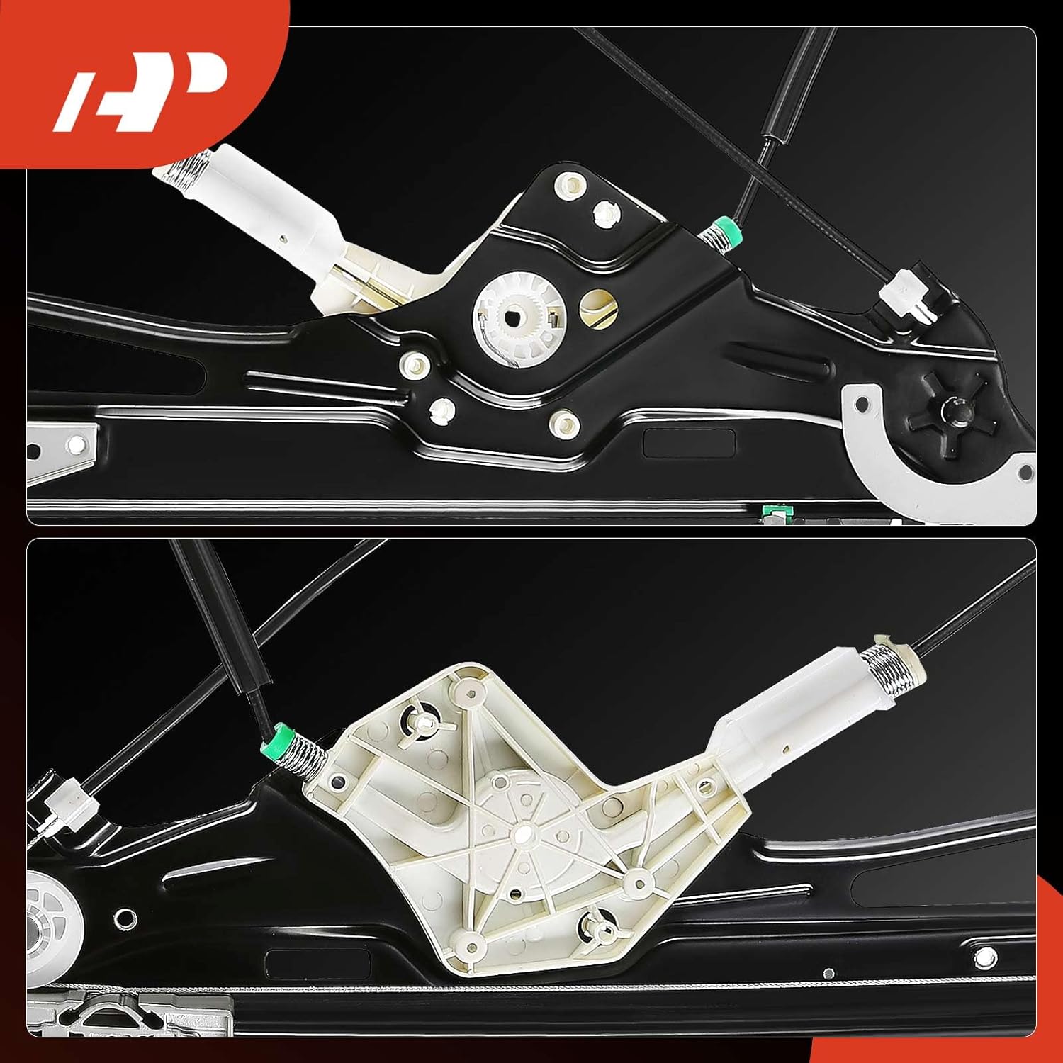 A-Premium Electric Power Window Regulator Without Motor Compatible with Mercedes-Benz W219 Series CLS500 CLS55 AMG CLS550 CLS63 2006-2011 Sedan Front Left and Right 2-PC Set