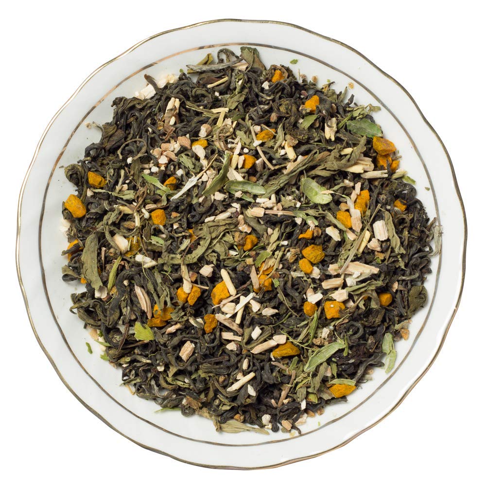 Navvayd Sweet Himalayan Green Tea, With Ashwagandha, Shatavari, Stevia, Turmeric & Cardamom, Loose Leaf - Enjoy Hot or Cold (100 Gm) - Image 2 thumbnail