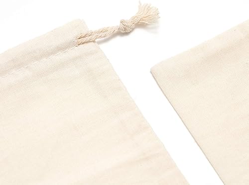 Miniatura 4 de Tendwarm 20 bolsas de algodón con cordón de 3 x 4 pulgadas, reutilizables, bolsa de muselina para fiestas, bodas, almacenamiento para el hogar