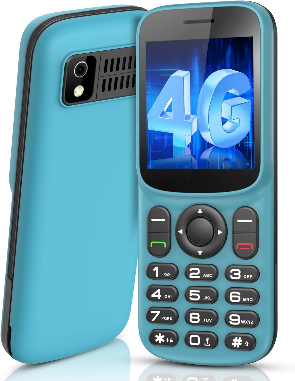 T185 | 4G Feature Phone with Dual Nano SIM Slot | 1.8” LCD Screen | Bluetooth | 1000 mAh Battery | FM Radio | SIM Free Basic Mobile Phone Unlocked with Torch| Compact Lightweight Prepaid Mini Phone