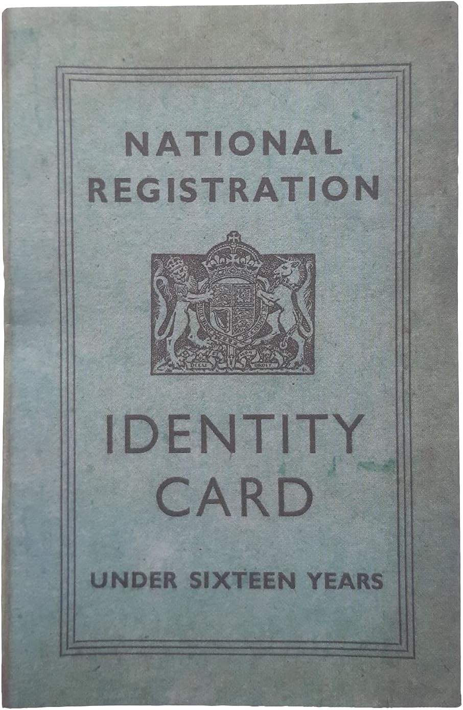 Children's Identity Card From World War 2