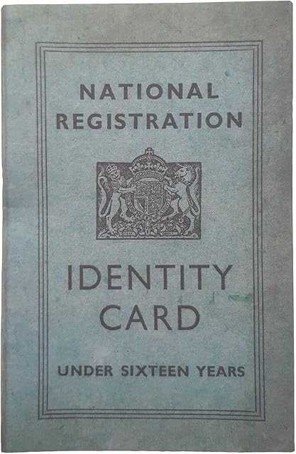Children's Identity Card from World War 2 - REPLICA DOCUMENT