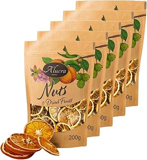 Alucra Dried Orange Slices Value Pack 5 x 200 g - Natural without Sugar - Decorative Item for Spring - Table Decoration, Wreath Decoration, Cocktail Decoration - Dried Fruits for Snacks and Fruit Mix