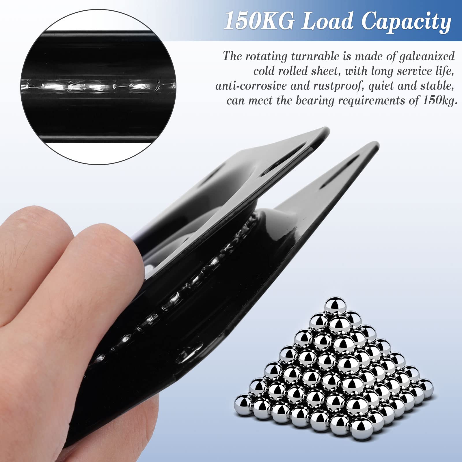 Base Girevole 360° - 2 Pezzi, Portata 15kg, Per Monitor, TV, Altoparlanti - Foto 2