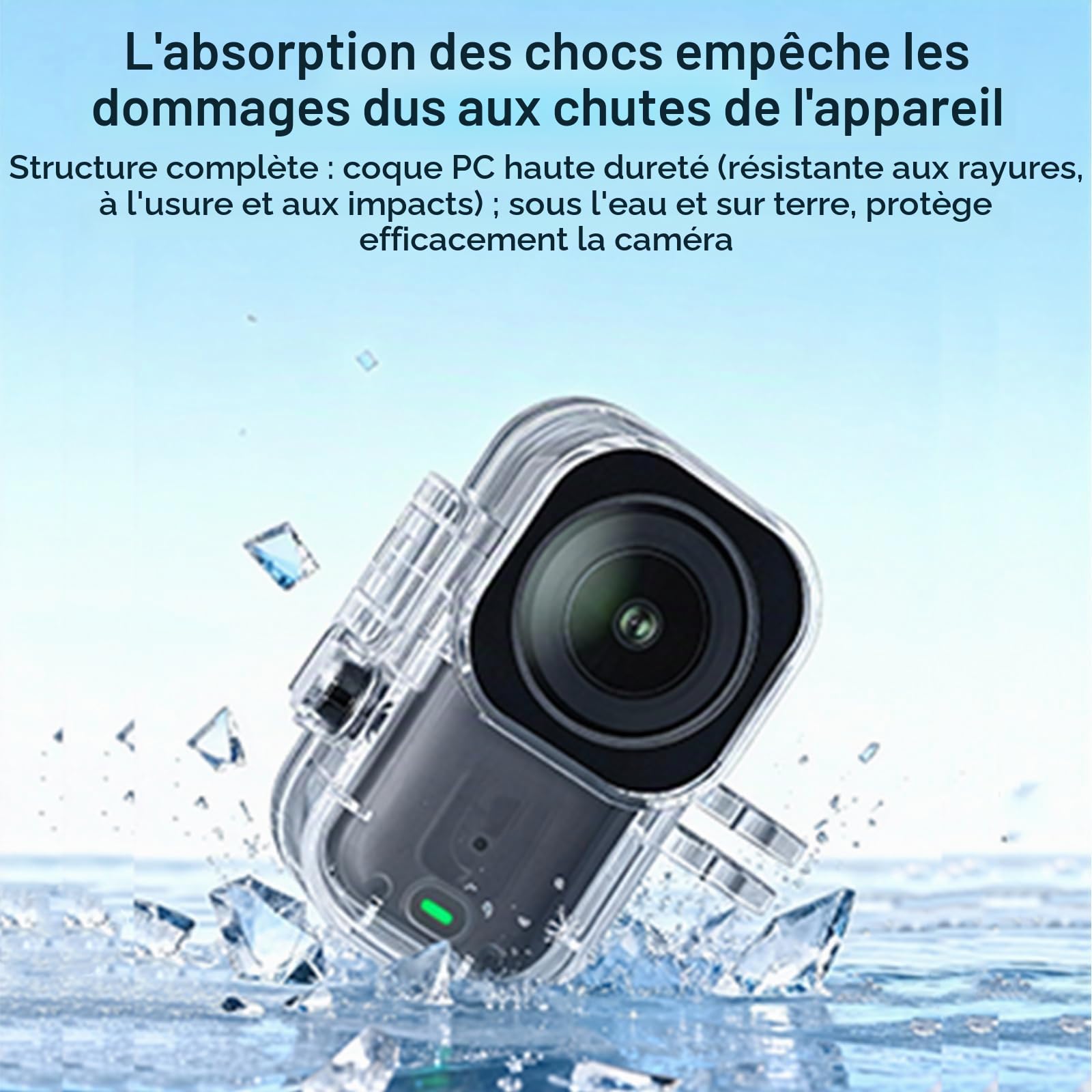 Boîtier étanche pour DJI Osmo Nano, 45M Boîtier de plongée Boîtier sous-Marin Étui de Protection Waterproof Case Dive Case Caméra Accessoires pour DJI Osmo Nano Caméra