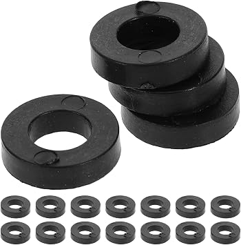 Drum Screw Washers with Flat Design 100pcs Black Plastic and Vibration Reduction for Jazz Drum Kit for Performances and Practice Sessions