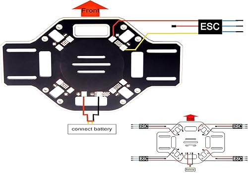 Miniatura 4 de YoungRC F450 Drone Frame Kit 4-Axis Airframe 17.717 in Quadcopter Frame Kit con aterrizaje Skid Gear