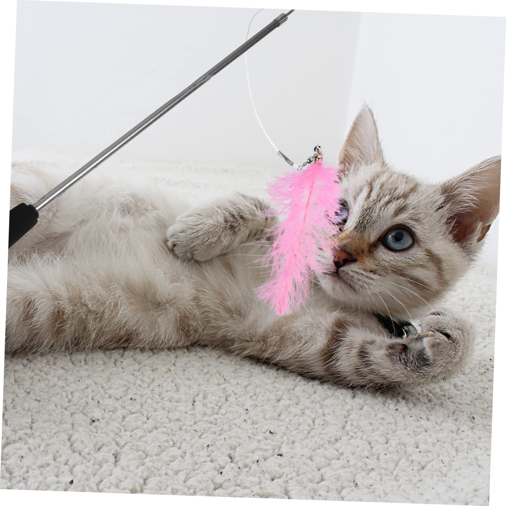 minkissy Lot De 3 Cannes À Pêche pour Chat avec 7 Réversibles pour Jeux D'intérieur (7 Pièces X 3)